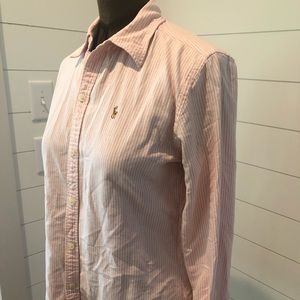 Ralph Lauren Pink/White Oxford Size 6